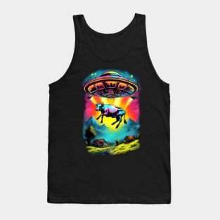 Ufo Cow Abduction Tank Top